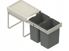 Fotogalerie Odpadkový plnovýsuvný koš do skříňky D1D/40 - JC602 40V 2x20l v440mm - REJS