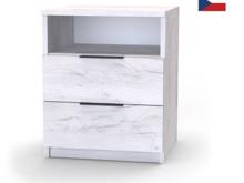 Fotogalerie Moderní noční stolek VARIO 2 s nikou 56 cm 