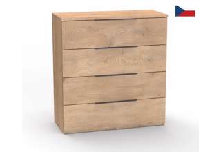 Šuplíková komoda VARIO 4 (s úchytkami)