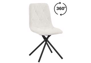 Otočná židle LUNA - béžový krém 360