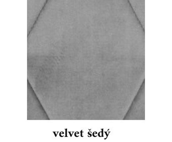 Detail šedý velur