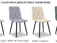 Fotogalerie Moderní čalouněná jídelní židle NAOMI BORG - světlý popel