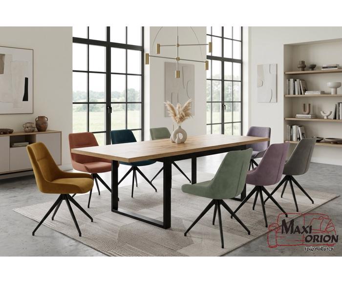 Rozkládací jídelní stůl Iris 180x90+2x40 cm - Dub wotan v moderním interiéru jídelny