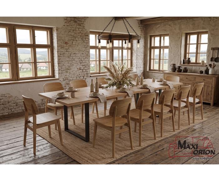 Maximální rozkládací jídelní stůl Iris 250x100+2x50 cm – Dub wotan v moderním interiéru kuchyně