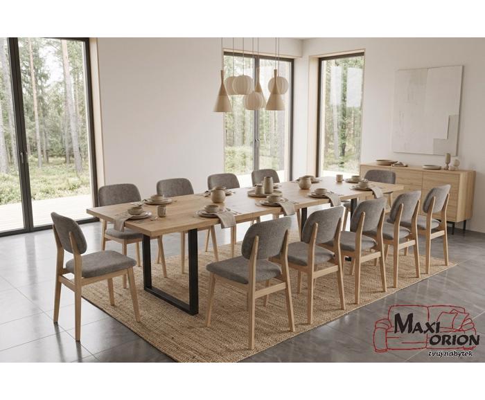 Rozkládací jídelní stůl Iris 180x90+50 cm - Dub wotan v moderním interiéru jídelny