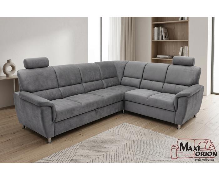 Fotogalerie Rohová sedací souprava Demo Medium HR 40 s funkcí relax, šedá, levá