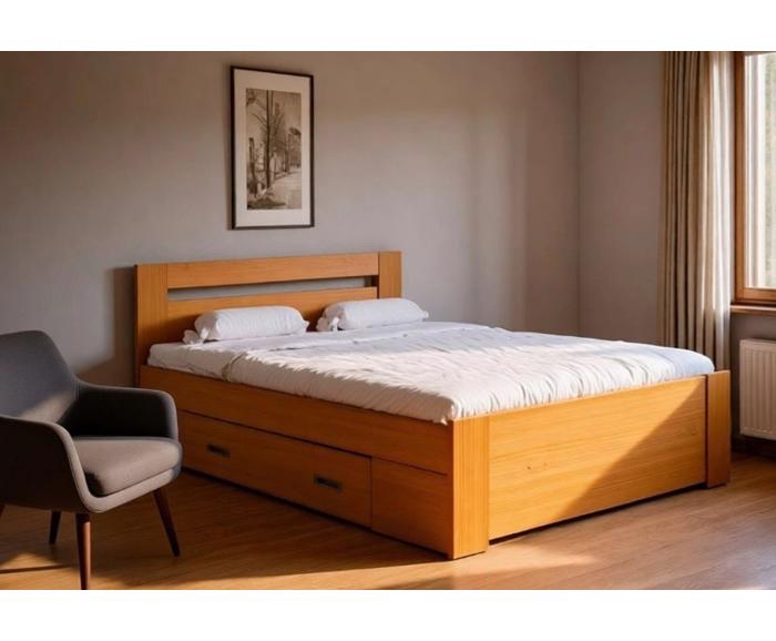 Fotogalerie Postel 120x200 cm s úložným prostorem a zvýšeným čelem Fabie