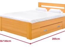 Fotogalerie Postel 120x200 cm s úložným prostorem a zvýšeným čelem Fabie