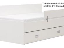 Fotogalerie Postel s úložným prostorem včetně roštů DUO 90x200 cm, zadní čelo