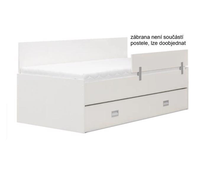 Fotogalerie Postel s úložným prostorem včetně roštů DUO 90x200 cm, zadní čelo