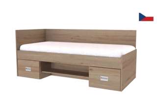 Zvýšené lůžko GALA se 2 zvýšenými čely s přípravou pro lamelový rošt (90 × 200 cm) 