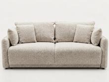 Fotogalerie Luxusní buklé pohovka na trvalé spaní Perla 160x200 cm - krémová