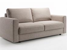 Fotogalerie Rozkládací pohovka pro každodenní spaní Silvestro 140 cm s matrací - světle béžová