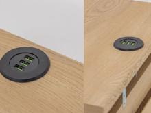 Fotogalerie Moderní závěsný noční stolek SMART s USB nabíječkou
