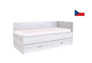 Zvýšená rohová postel s přistýlkou včetně roštů DUO 90x200 cm - pravá