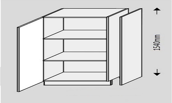  Výška bočnice 154